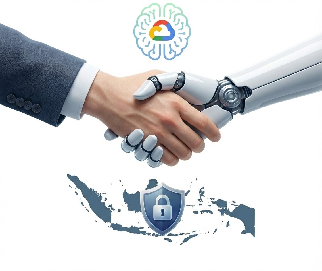 Visual illustration of GCP AI and Indonesia generated by Nano Banana Pro